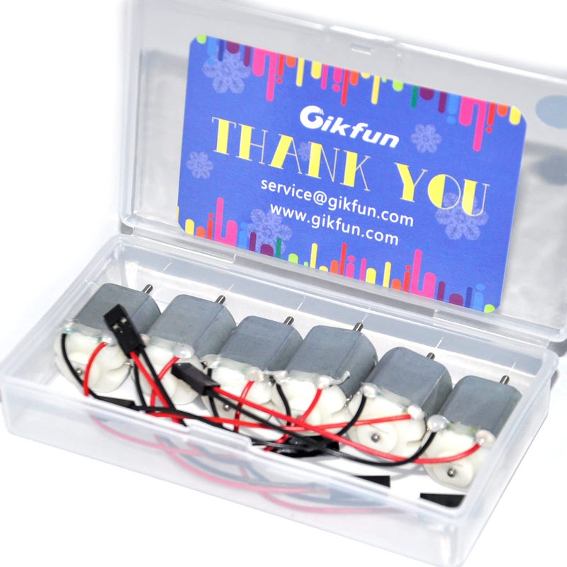 Gikfun 1.5V-6V DC Type 130 Micro Motor for Arduino, Hobby Projects, Robotics, STEM Kits, Drones, and Small Electronics DIY (Pack of 6PCS) EK1894 - Image 2